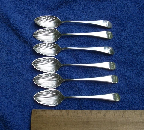 SET OF 6 Stieff Sterling PAUL REVERE Reproduction TEASPOONS-MFA Boston-No Mono Cover