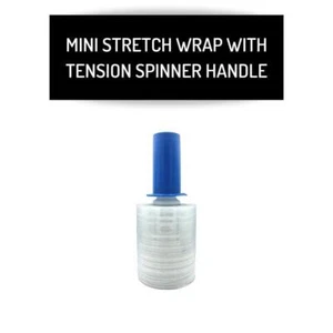5"x 1000' 80 GA Klar Verlängerter Kern Stretch Verpackung 12 Rollen + Blau Spinner Griff - Bild 1 von 6