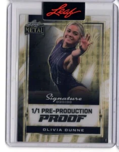 2024 Leaf Metal Signature Series Olivia Dunne Livvy Proof  Superfractor 1/1 - Picture 1 of 2