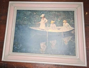 Monet Row Boat At Giverny Painting Board From The Methropolitan Museum Of Art - Picture 1 of 5