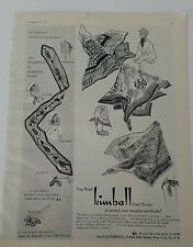 1950 women's Kimball scarf tricks hat band cravat belt tie tiara vintage ad
