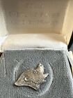 RARE!!! 1967 Sid Bell Silver Snarling Bear Tie Tack/pin Signed W/box