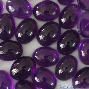 100% Natural African Amethyst Oval Cabochons 14x10mm to 20x15mm Loose gemstones - Picture 1 of 8