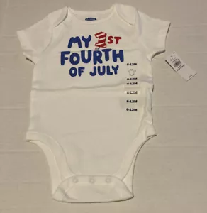 NWT Old Navy My 1st Fourth of July 1pc 6-12M fireworks Independence Day - Picture 1 of 5