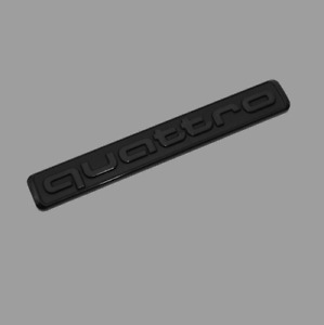 For AUDI QUATTRO MATTE BLACK Emblem 3D Badge Rear Liftgate OEM A3 A4 A5 A6 NEW