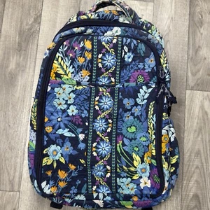Vera Bradley Quilted Midnight Blue Floral Pattern Baby Backpack - Picture 1 of 11