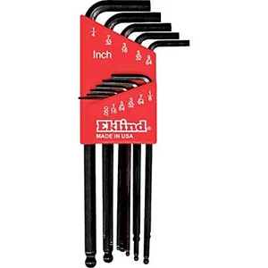 EKLIND 13211 Ball-Hex-L Key allen wrench - 11pc set SAE Inch Sizes .050-1/4 Long - Picture 1 of 3