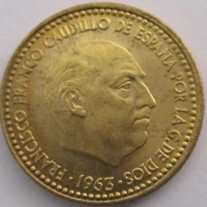 * Gutse * FRANCO-1718,1 Peseta 1963 19-63, Doppellackierung, unzirkuliert - Bild 1 von 2