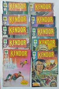 KENDOR EL HOMBRE DEL TIBET sepia cómics mexicanos lote de 10, años 70 - Imagen 1 de 12