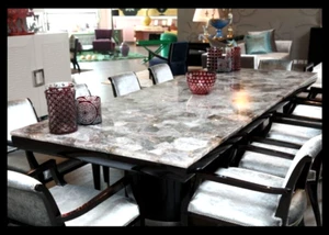 Smokey Quartz Dining Table Top, Quartz Center Table Top &Quartz Countertop Decor - Picture 1 of 4