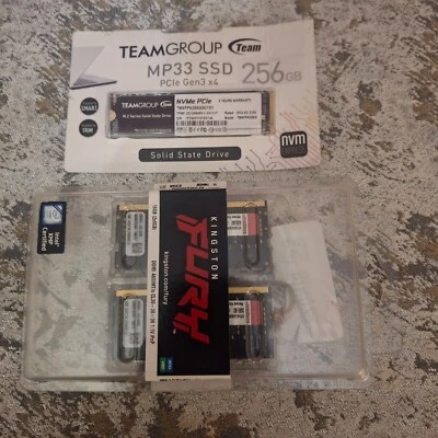 Team Group MP33 SSD 256GB M.2 PCIe Gen3 w/ Kingston Fury DDR5 16GB 2x8GB RAM CL3 - Image 1 of 4