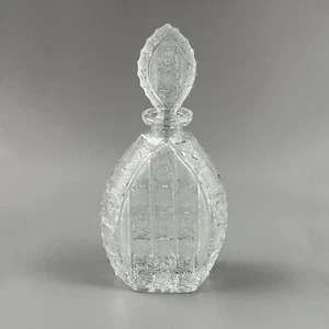 Decantador de cristal vintage de corte bohemio Jihlavske Sklarny República Checa - Imagen 1 de 12