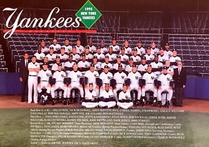1995 NY Yankees Team photo from NY Yankees Magazine 2-page Foldout Poster - Picture 1 of 1