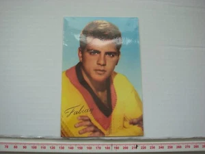 FABIAN  TOP POPS FRUIT CHEWS ISSUE BY EBRO HOLLAND  1960'S  RARE POSTCARD SIZE - Picture 1 of 2