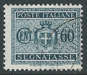 1945 LUOGOTENENZA USATO SEGNATASSE 60 CENT SENZA FILIGRANA - R3-8 - Picture 1 of 1