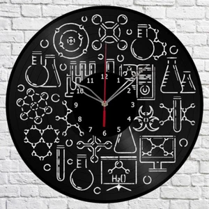 Vinyl Clock Chemistry Wall Clock Unique Art Vinyl Record Wall Clock 1472 - Picture 1 of 12