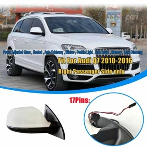 Rear View Mirror Assembly For Audi Q7 2010-16 17Pins White Passenger Side Mirror - Picture 1 of 8