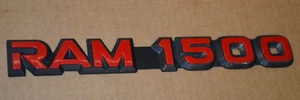 1994-03 Dodge Ram 1500 Door Emblem Badge Logo Symbol Truck Red Black - Picture 1 of 3