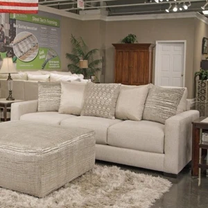 Jackson Hyde Park Sofa Porcelain - Comfortable Beige Sofa (MSRP ~ $1000) - Picture 1 of 3