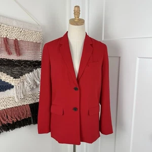 Aritzia Babaton Demy Lightweight Single-Breasted Blazer Red Sz XXS - Picture 1 of 11