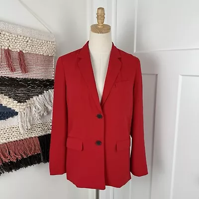 Aritzia Babaton Demy Lightweight Single-Breasted Blazer Red Sz XXS - Image 1 of 4