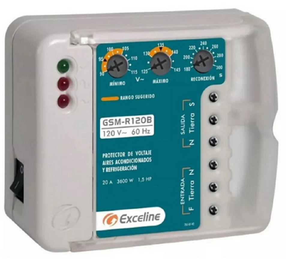 Exceline GSM-R120B Protector Against High and Low Voltage for Refrigeration - Image 1 of 3