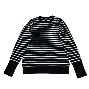 Halogen 100% Cashmere Striped Sweater Women's Size XS Crew Neck Pullover - Picture 1 of 9