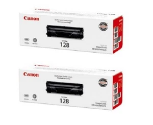 DUE cartucce toner nere nuove originali Canon 128 NO BOX NO BAG -- sigillo intatto - Foto 1 di 1