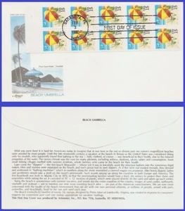 Paraguas de playa USA3 #2443a U/A ARTMASTER FDC BKLT - Imagen 1 de 1
