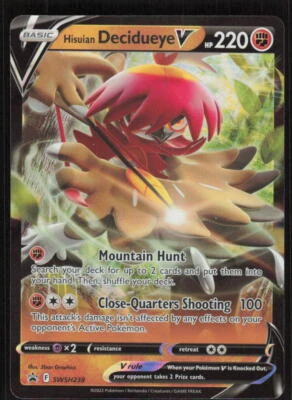 Pokemon TCG SWSH: Sword & Shield Promo Cards #SWSH238 Hisuian Decidueye V LP - Image 1 of 2