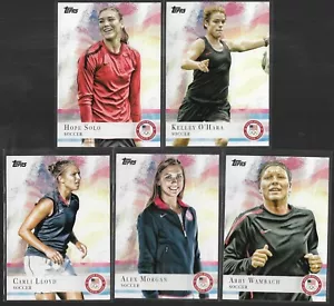 ALL (5) 2012 TOPPS OLYMPIC SOCCER CARDS  SOLO LLOYD O'HARA WAMBACH & ALEX MORGAN - Picture 1 of 2