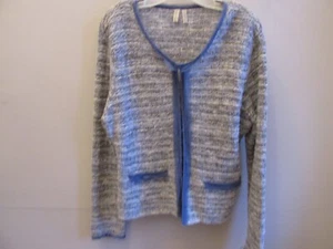 Madison Women's Long Sleeve Blue Knit Cardigan, Size XL - Picture 1 of 5