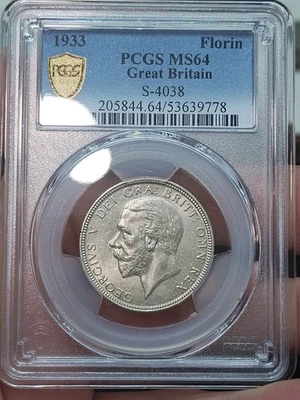 Great Britain 1933 Florin PCGS MS64 - Image 1 of 3