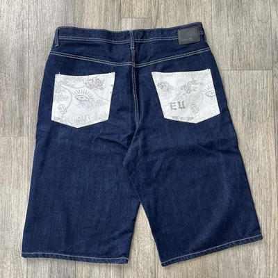 Pantalones Cortos Jeans Vintage Ecko Unltd Calce Relajado Sueltos Hip Hop Y2K Talla 38 Foto 1 de 4