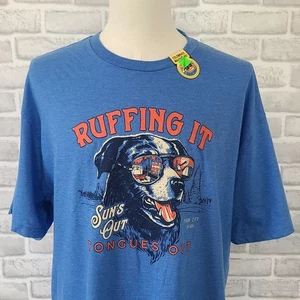 Camiseta gráfica The Duck Company Ruffing It Tongues Out Park City para hombre 2XL NUEVA - Imagen 1 de 5