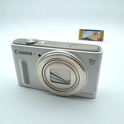 Canon PowerShot SX610 HS 18x Optical Zoom Compact Digital Camera White Japan - Image 1 of 4