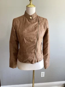 Takara Faux Suede Stylish Jacket Woman Size Small - Picture 1 of 5
