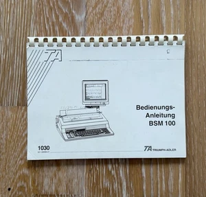 Bedienungsanleitung Triumph-Adler BSM 100 - Bild 1 von 3