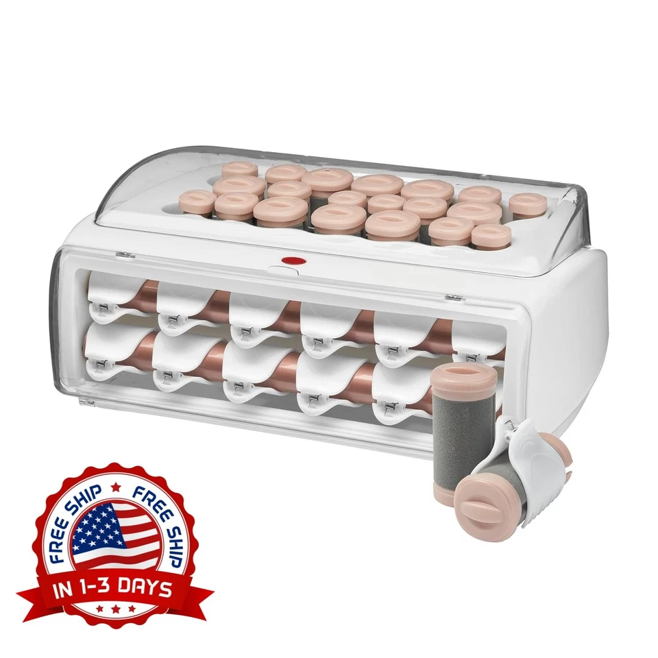 Rulos de cerámica flocados - Rulos calientes para cabello largo y medio NUEVO US Foto 1 de 4