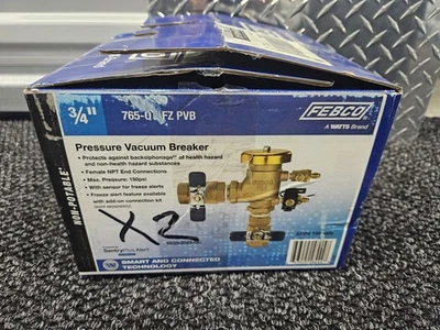 Aspirador de pó de pressão Febco 3/4 x 3/4 polegadas bronze com sensor de congelamento 765DBV-FZ - Imagem 1 de 4