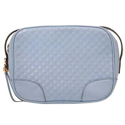 Сумка через плечо Gucci светло-голубая Micro Guccissima 449413 213317 115939 - Изображение 1 из 4