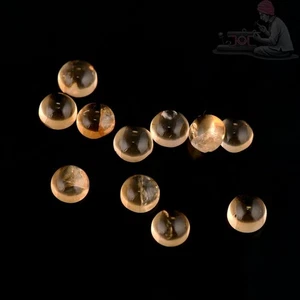 Citrino Giallo 4MM Cabochon Rotondo Pietre Preziose Naturali Sciolte 11 PZ 3..40CTS - Foto 1 di 7