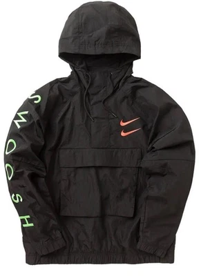 Nike Sportswear Double Swoosh Black Green Windbreaker Jacket Size 2XL PRE-OWNED - Image 1 of 4