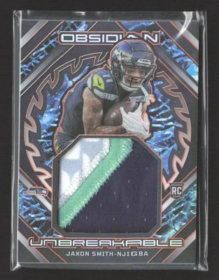 2023 Panini Obsidian Jaxon Smith-Njigba Unbreakable Rc Patch Orange Etch /49 - Image 1 of 2