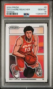 2024 Panini Prizm Manga Zaccharie Risacher #6 RC PSA 10 - Picture 1 of 2