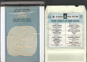 67 Ford Family of Fine Music RCA Lear Jet Flatpack 8 Track Tape PC8S-500 & Case - Picture 1 of 11
