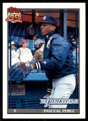 1991 Topps Pascual Perez New York Yankees #701 - Image 1 of 2