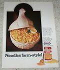 1970 annonce imprimée - dîner poulet nouilles aux œufs Kraft Foods - style ferme - ANNONCE VINTAGE