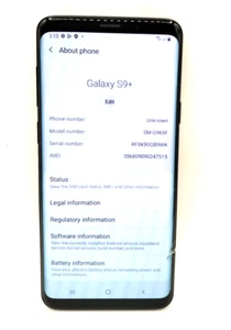 Samsung Galaxy S9+ SM-G965F - 64GB-Screen Crack - Picture 1 of 9
