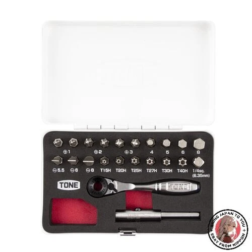 NEW Tone BRS20MW Bit Ratchet Set Bit Insertion & 1/4 inch (6.3 - Image 1 of 1